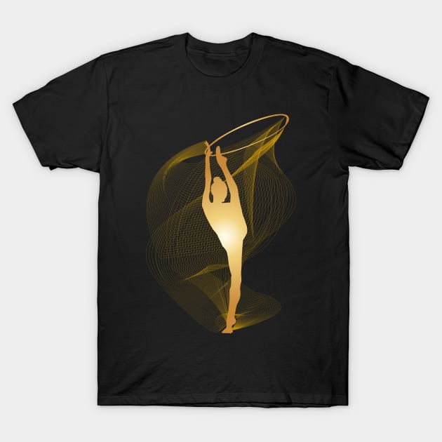 Rhythmic Gymnast with hoop T-Shirt by Elenia Design